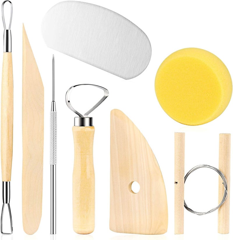 EDM CLAY POTTERY TOOL KITS 8 PC SET Ceramics Wax Carving Sculpting Molding - Image 1